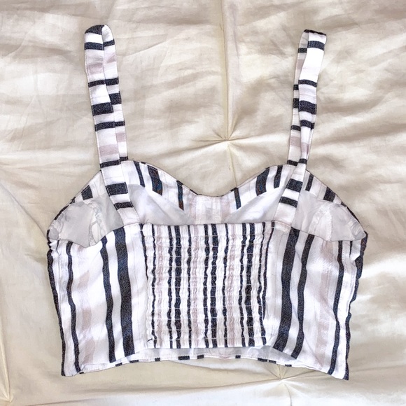 Striped Cropped Tank Top (part of matching set) - Picture 2 of 4